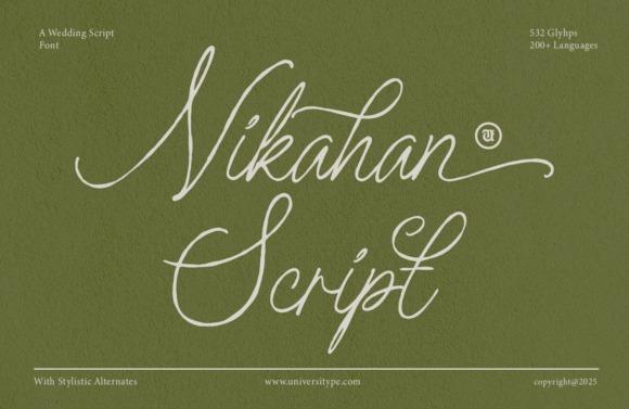 Nikahan Script Calligraphy Font — fancy calligraphy fonts Fancy calligraphy fonts featuring Nikahan Script for luxury wedding invitations.