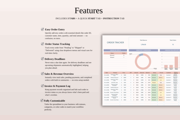 15 Best Google Sheets Templates for Etsy Sellers Success 9 Order Tracker Spreadsheet Template features for Etsy sellers including easy order — Google Sheets templates for Etsy sellers