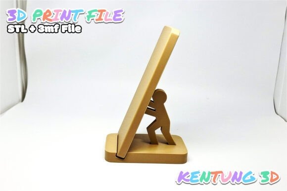 Custom Phone Stand 3D Model — DIY 3D printed gifts DIY 3D printed gifts: Custom phone stand model