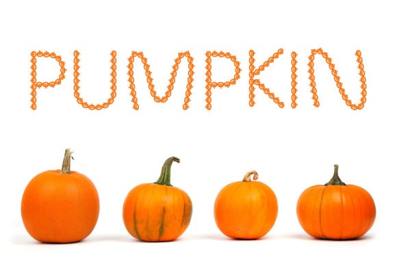 24 Halloween ABC Fonts for Spooky Alphabet Designs 51 Halloween ABC fonts featuring the word Pumpkin in orange letters