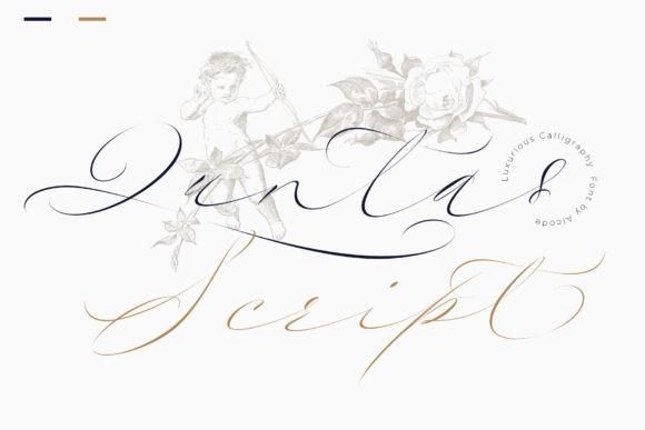 Quntas Script Calligraphy Font — fancy calligraphy fonts Fancy calligraphy fonts for luxury wedding invitations featuring Quntas Script.