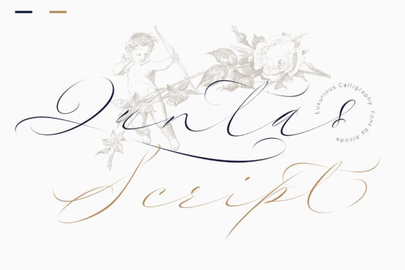 Quntas Script Calligraphy Font — fancy calligraphy fonts Fancy calligraphy fonts for luxury wedding invitations featuring Quntas Script.
