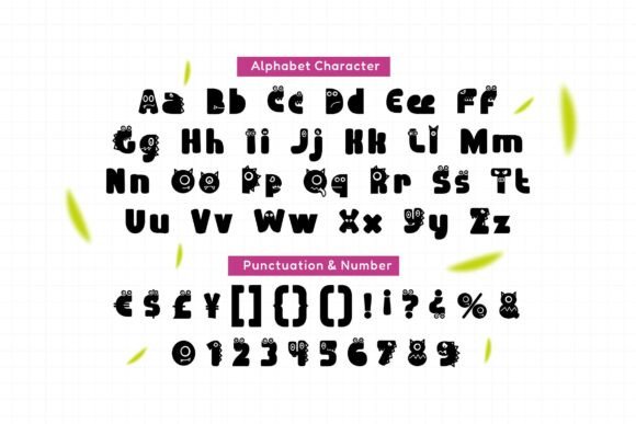 Halloween Bubble Fonts: 36 Playful Picks for Spooky Crafts 16 Playful Halloween bubble font characters and numbers displayed on a grid background.