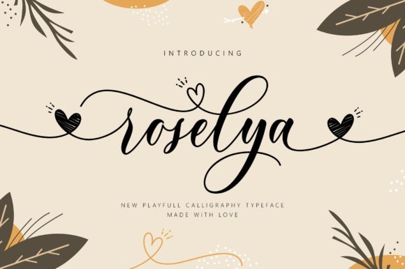 Roselya Script Font — calligraphy fonts Roselya Script Font for elegant wedding invitations — calligraphy fonts