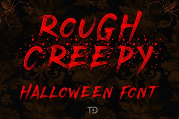 34 Halloween Lettering Fonts: Creepy Hand-Drawn Style 6 Rough Creepy Halloween lettering font in bold red on dark background โ Halloween lettering fonts