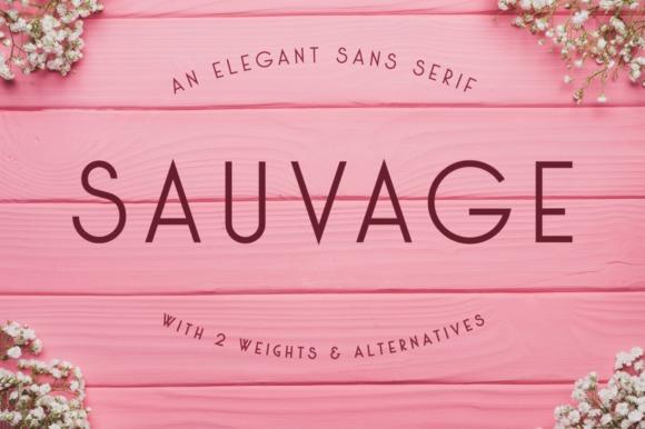 25 Best Canva Fonts for Professional Branding Design 3 Sauvage font showcased on a pink background with flowers, ideal for professional — Canva fonts for professional branding