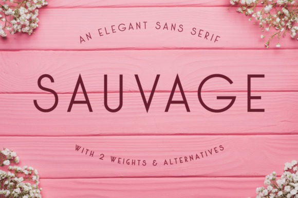 Sauvage Font for Branding — Canva fonts for professional branding Sauvage font displayed on a pink background with flowers, ideal for professional — Canva fonts for professional branding