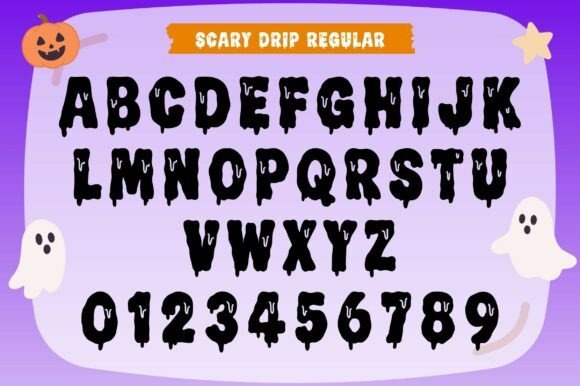 22 Creepy ABC Fonts for Posters, Stickers, & Classrooms 12 Creepy ABC fonts featuring rounded letters and dripping accents.