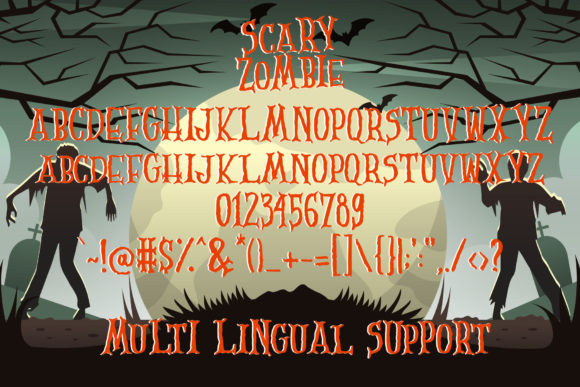 28 Halloween Fonts for Stickers & Labels That Print Clearly 19 Scary Zombie Fonts 4495186 5 580x387 1