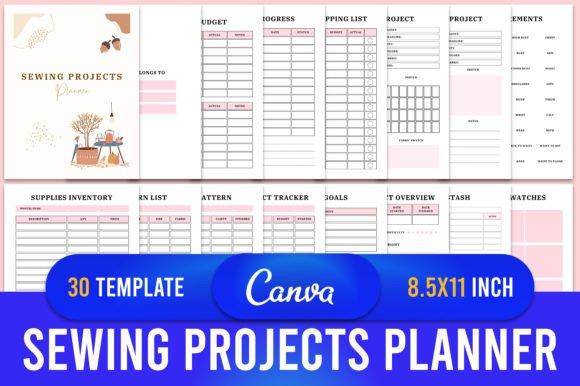 14 Top Printable Craft Project Planner Templates for Makers 8 Printable sewing project planner template with sections for budget, progress — printable craft project planner templates
