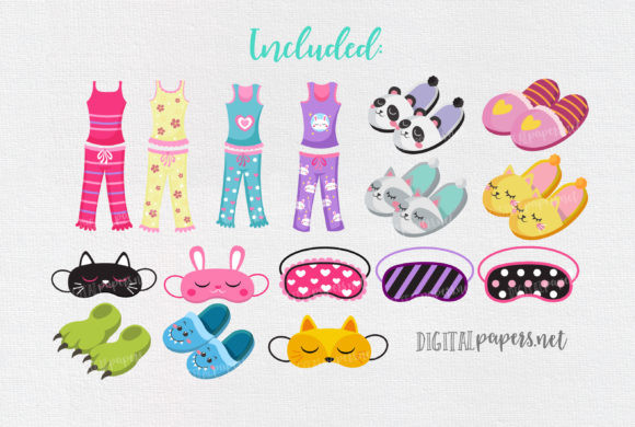 Pajama Party Invite Template: 25 Cozy Designs You’ll Love 21 Slumber Party VOL 2 Graphics 5168299 2 580x390 1