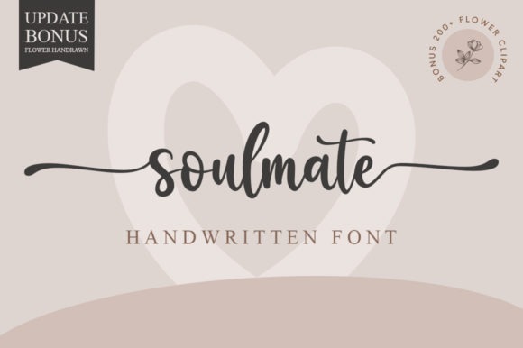 Soulmate Calligraphy Font — calligraphy fonts Soulmate calligraphy font for elegant wedding invitations — calligraphy fonts