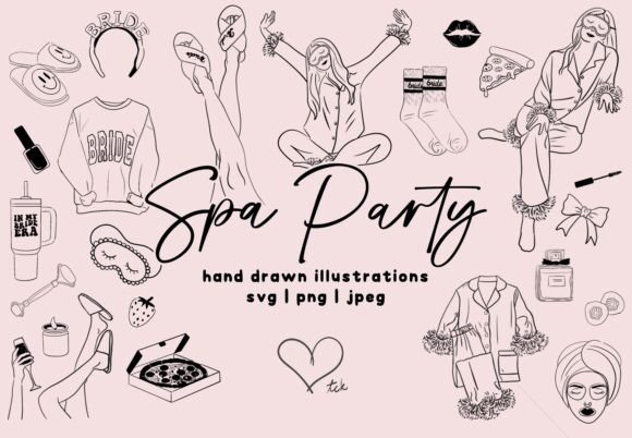 Spa Party Invite Template: 20 Beautiful Designs 9 Spa Girls Gone Mild Party Doodle Invite Graphics 114846425 580x402 1