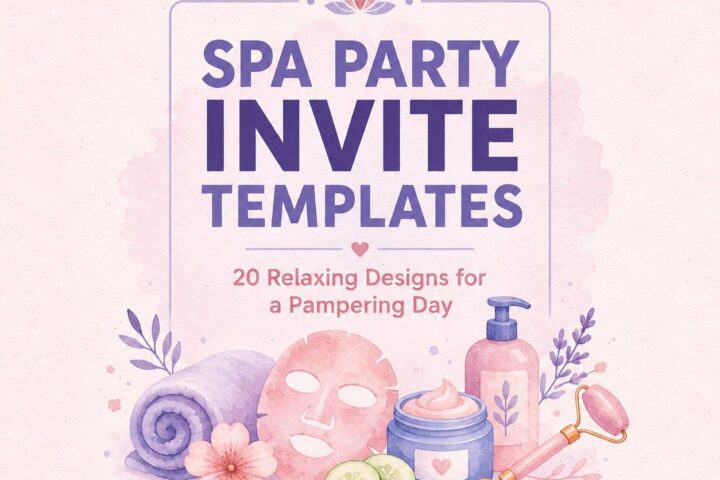 Spa Party Invite Template 20 Relaxing Designs for a Pampering Day