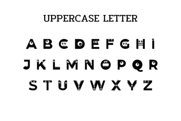 Halloween Bubble Fonts: 36 Playful Picks for Spooky Crafts 27 Uppercase Halloween font letters with playful monster designs.