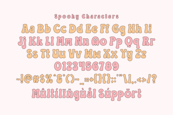 Halloween Bubble Letter Fonts: 27 Cute Spooky Picks 13 Colorful Halloween bubble letter font showcasing uppercase and lowercase letters, numbers, and symbols.