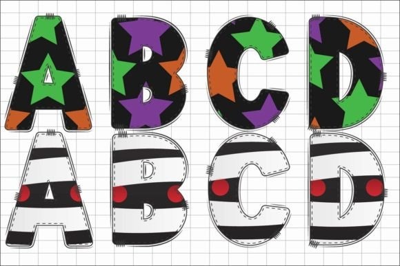 24 Halloween ABC Fonts for Spooky Alphabet Designs 14 Colorful Halloween ABC fonts featuring spooky designs.