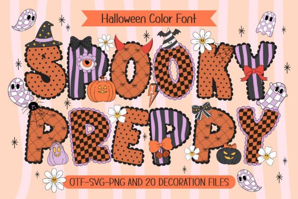 Weird Halloween Fonts: 32 Whimsical Picks for Creative Designs 3 Spooky Preppy Fonts 127235770 1 1 580x387 2