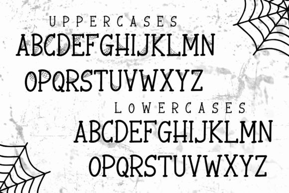 28 Halloween Fonts for Stickers & Labels That Print Clearly 16 Spooky Webbie by dmletter31 4 580x387 1