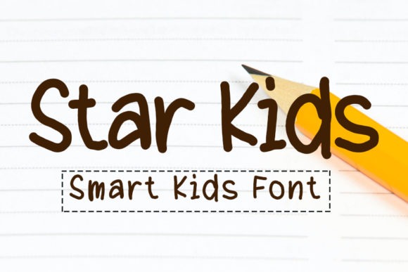 Fun Handwriting Fonts Fun Handwriting Fonts for Kids worksheets featuring Star Kids font