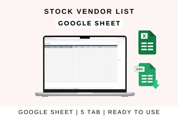 12 Best Google Sheets Templates for Product Inventory 5 Stock Vendor List template for Google Sheets with multiple tabs and file formats. — Google Sheets product inventory templates