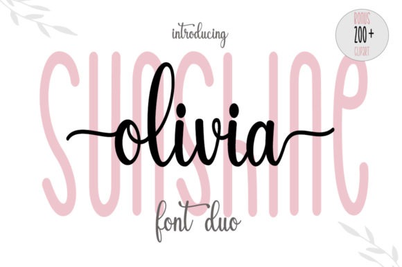 Sunshine Olivia Calligraphy Font — calligraphy fonts Sunshine Olivia calligraphy font for wedding invitations — calligraphy fonts