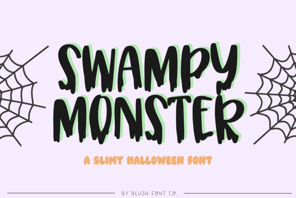 24 Halloween ABC Fonts for Spooky Alphabet Designs 47 Swampy Monster Halloween ABC font with slime effect โ Halloween ABC fonts