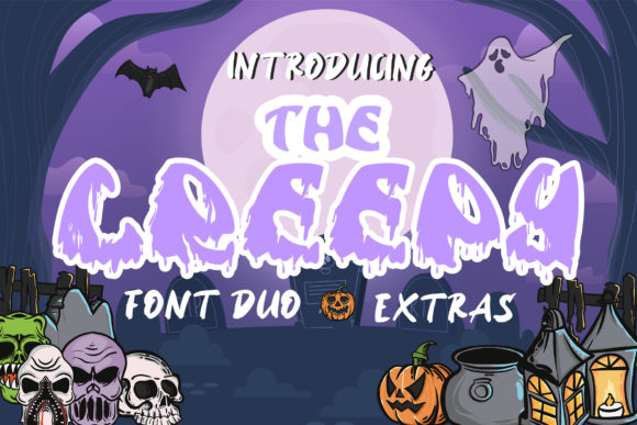 Spooky Font Alphabet: 33 Best Halloween Styles for 2026 38 The Creepy font duo featuring Halloween-themed graphics like ghosts, pumpkins, and skulls.