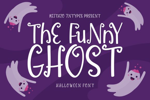 28 Halloween Fonts for Stickers & Labels That Print Clearly 14 The Funny Ghost Fonts 5319337 1 1 580x387 1