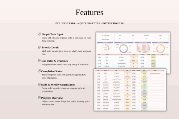 15 Top Google Sheets Bundle for Graphic Designers' Assets 30 Task management spreadsheet features including task input, priority levels — Google Sheets bundles for graphic designers