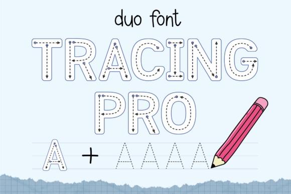 Tracing Pro Handwriting Font — Fun Handwriting Fonts Fun Handwriting Fonts for kids with dotted letterforms for tracing practice.