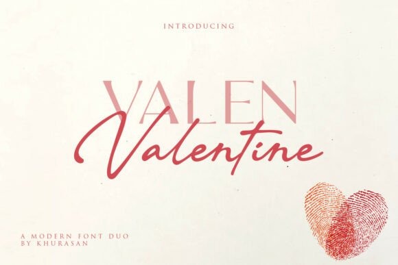 17 Wedding Font Combinations for Elegant Invitations 9 Valen Valentine Duo wedding font combinations