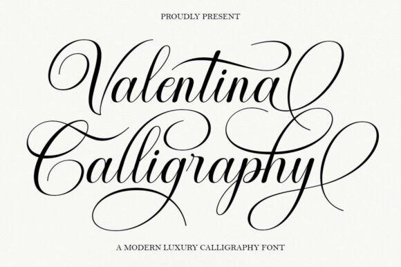 Valentina Calligraphy Font — fancy calligraphy fonts Fancy calligraphy font named Valentina Calligraphy for luxury invitations. — fancy calligraphy fonts