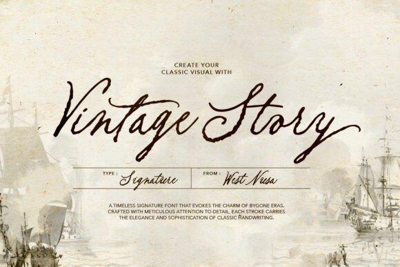 20 Vintage Calligraphy Fonts for Elegant Invitation Design 3 Vintage Story handwritten script vintage calligraphy fonts with old-world character on rustic background