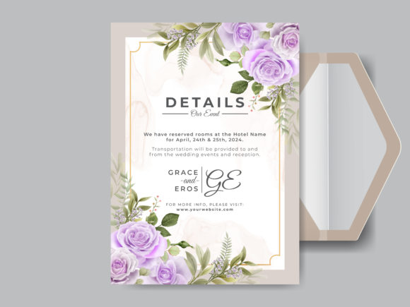 Garden Party Invite Template: 28 Beautiful Floral Designs 25 Elegant garden party invitation with lavender roses and greenery details.