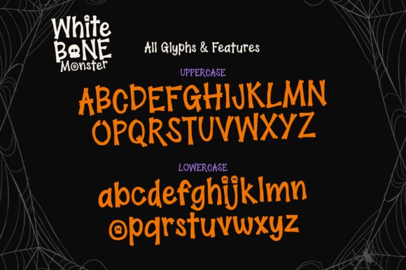 24 Halloween ABC Fonts for Spooky Alphabet Designs 34 Halloween ABC fonts featuring Whitebone Monster display font