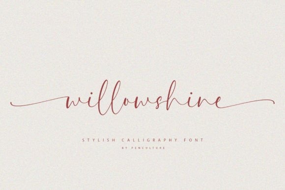 Willowshine Calligraphy Font — fancy calligraphy fonts Fancy calligraphy font named Willowshine for wedding invitations. — fancy calligraphy fonts