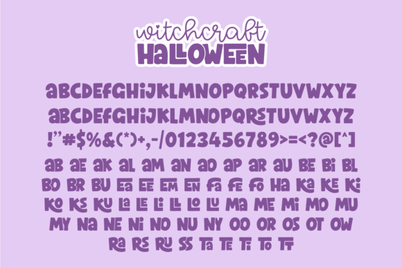 Halloween Bubble Letter Fonts: 27 Cute Spooky Picks 44 Witchcraft Halloween bubble letter font showcasing rounded letters and playful design.