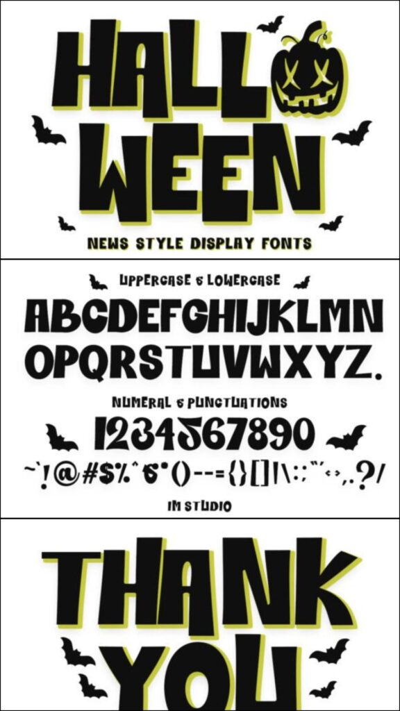 45 Chunky Halloween Fonts for Cricut and Canva Projects 27 gandr collage 100 1