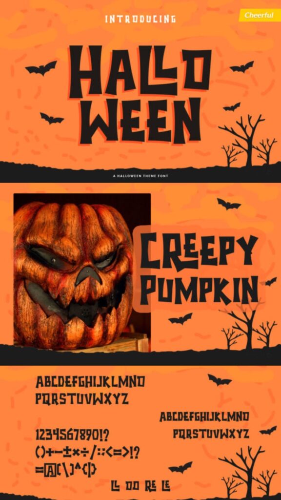 28 Halloween Fonts for Stickers & Labels That Print Clearly 2 gandr collage 69 1