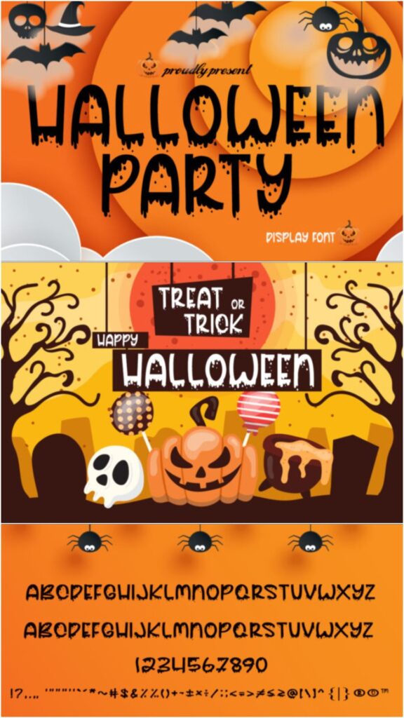 28 Halloween Fonts for Stickers & Labels That Print Clearly 7 gandr collage 70 1