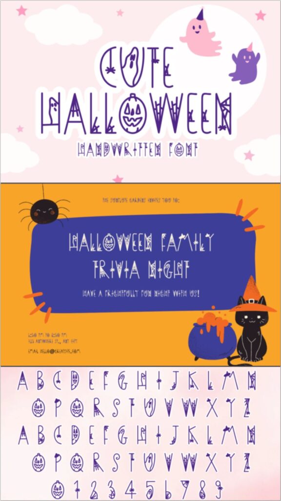 Halloween Bubble Fonts: 36 Playful Picks for Spooky Crafts 23 gandr collage 79 1