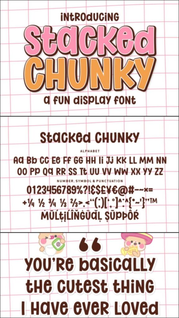 Stacked Chunky Font Sample gandr collage 82 1 1
