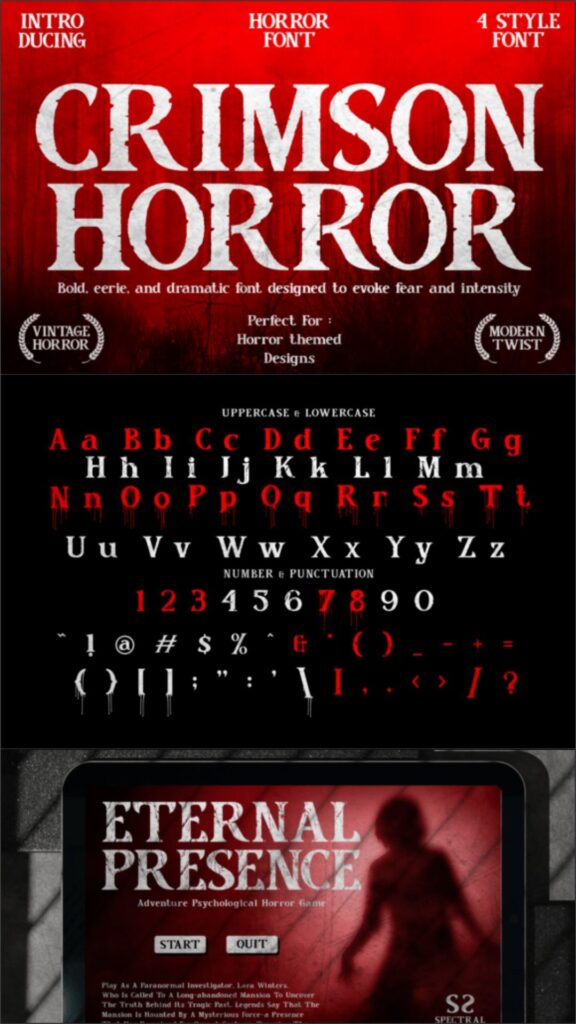 49 Thick Halloween Fonts for Bold Posters and T-Shirts 16 gandr collage 85 1