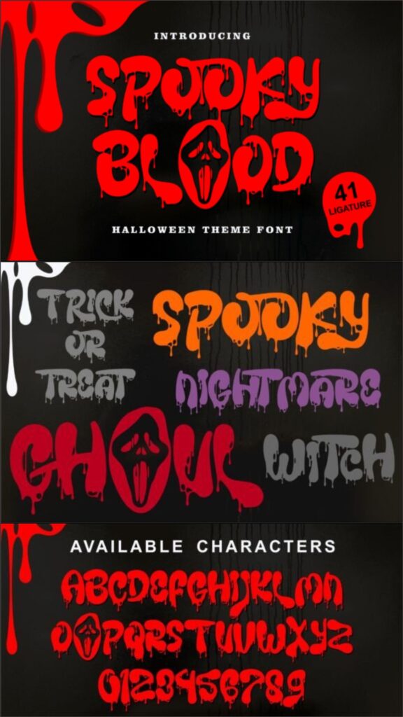 45 Chunky Halloween Fonts for Cricut and Canva Projects 8 gandr collage 89 1