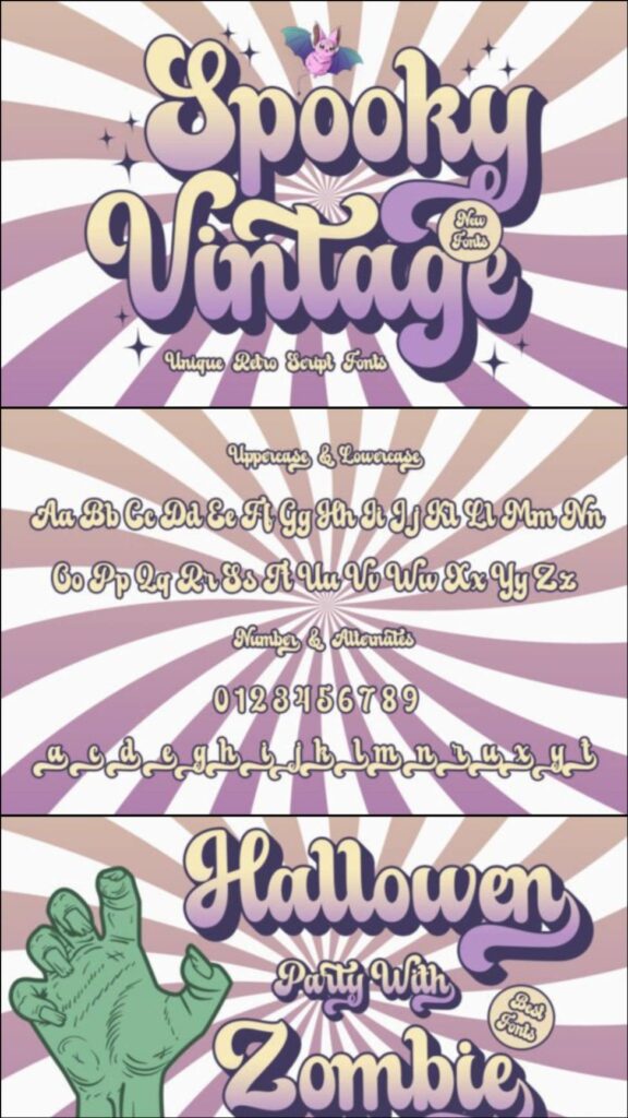 45 Chunky Halloween Fonts for Cricut and Canva Projects 9 gandr collage 90 1