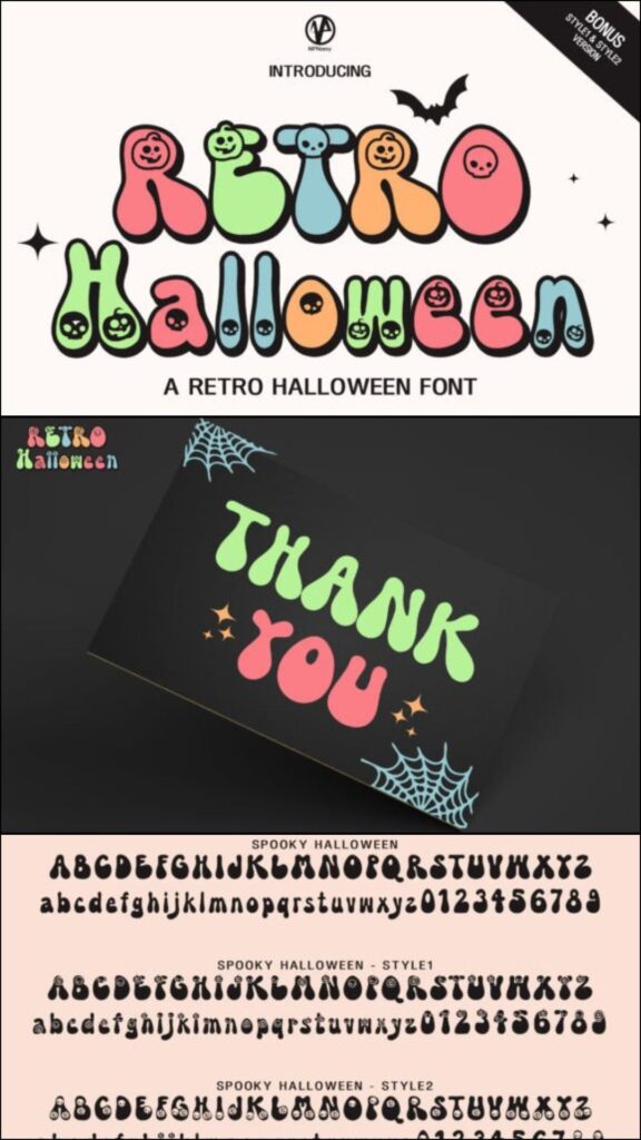 45 Chunky Halloween Fonts for Cricut and Canva Projects 21 gandr collage 96 1