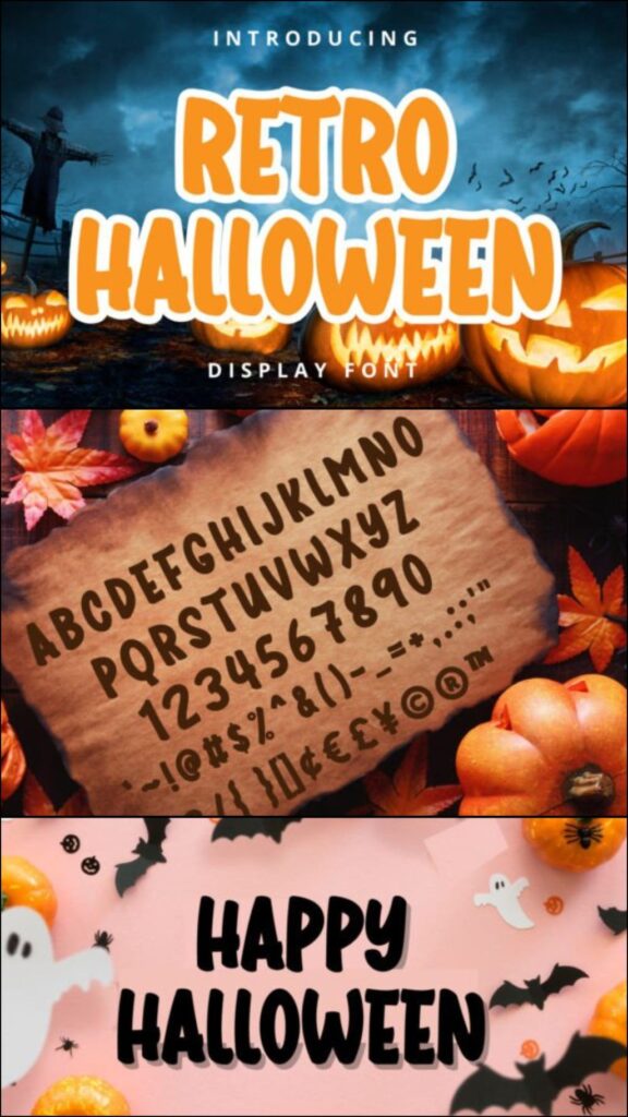 45 Chunky Halloween Fonts for Cricut and Canva Projects 23 gandr collage 97 1