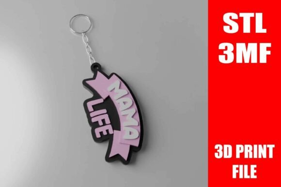 Mama Life Keychain — DIY 3D printed gifts DIY 3D printed gifts: Mama Life keychain design