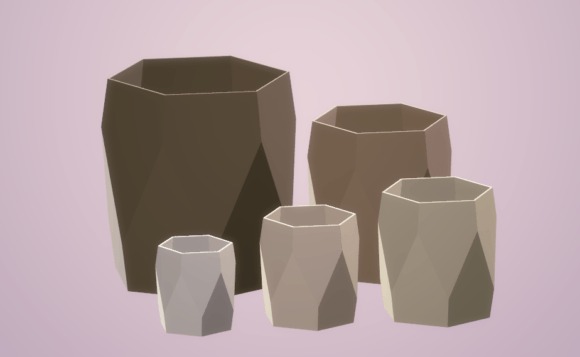 Geometric Hex Vase Planter — 3D printed planters 3D printed planters in geometric hex shapes